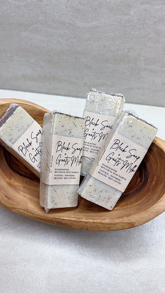 Black Soap + Goats Milk Botanical SOAP SAMPLE